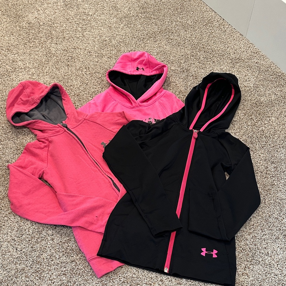 Under Armour Girls Hooded Sweatshirt Lot